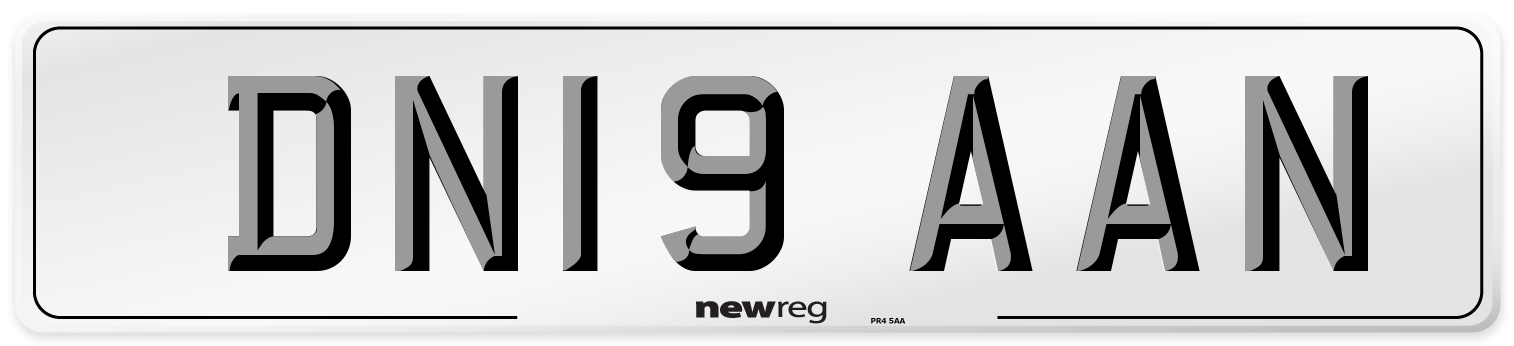 DN19 AAN Number Plate from New Reg